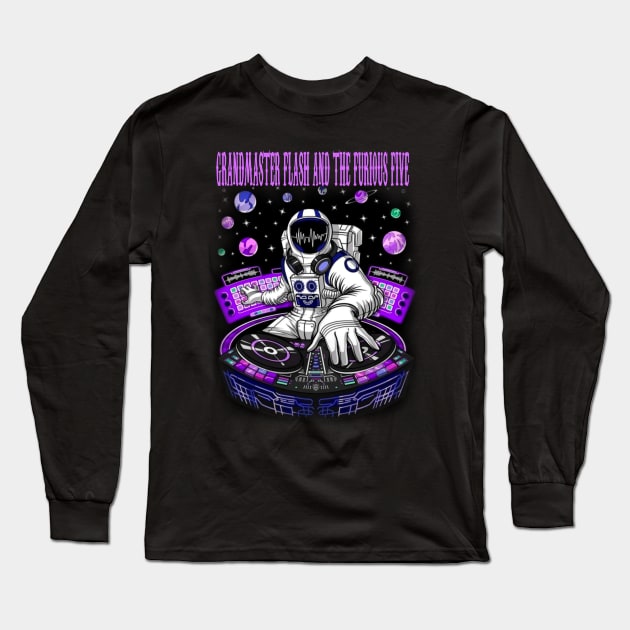 GRANDMASTER FLASH AND THE FURIOUS FIVE RAPPER Long Sleeve T-Shirt by Tronjoannn-maha asyik 